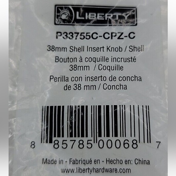 Liberty 1-1/2" Satin Nickel- Faux Capiz Insert Cabinet Knobs (12) P33755C-CPZ-C - Picture 9 of 9